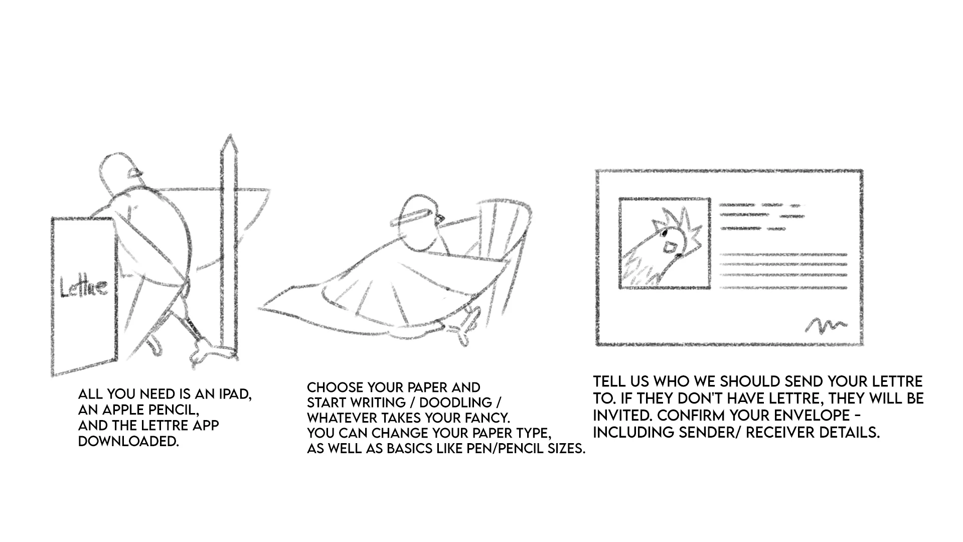 Initial storyboarding and contextual sketches