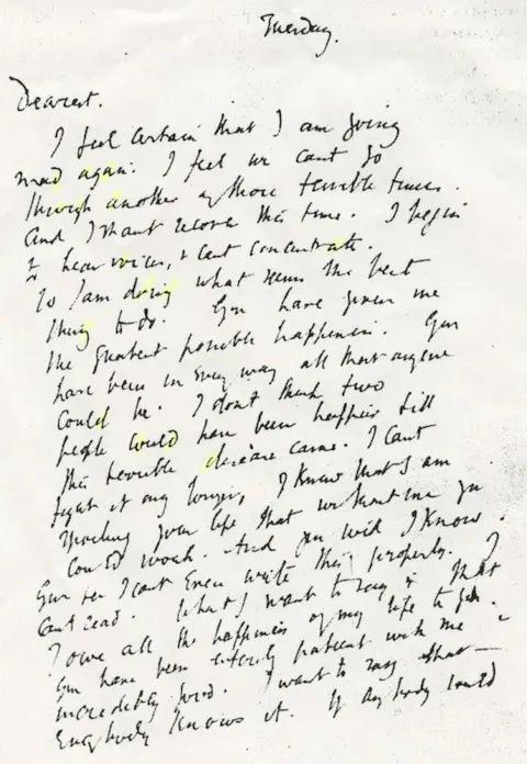 One of Virginia Woolf’s last letters