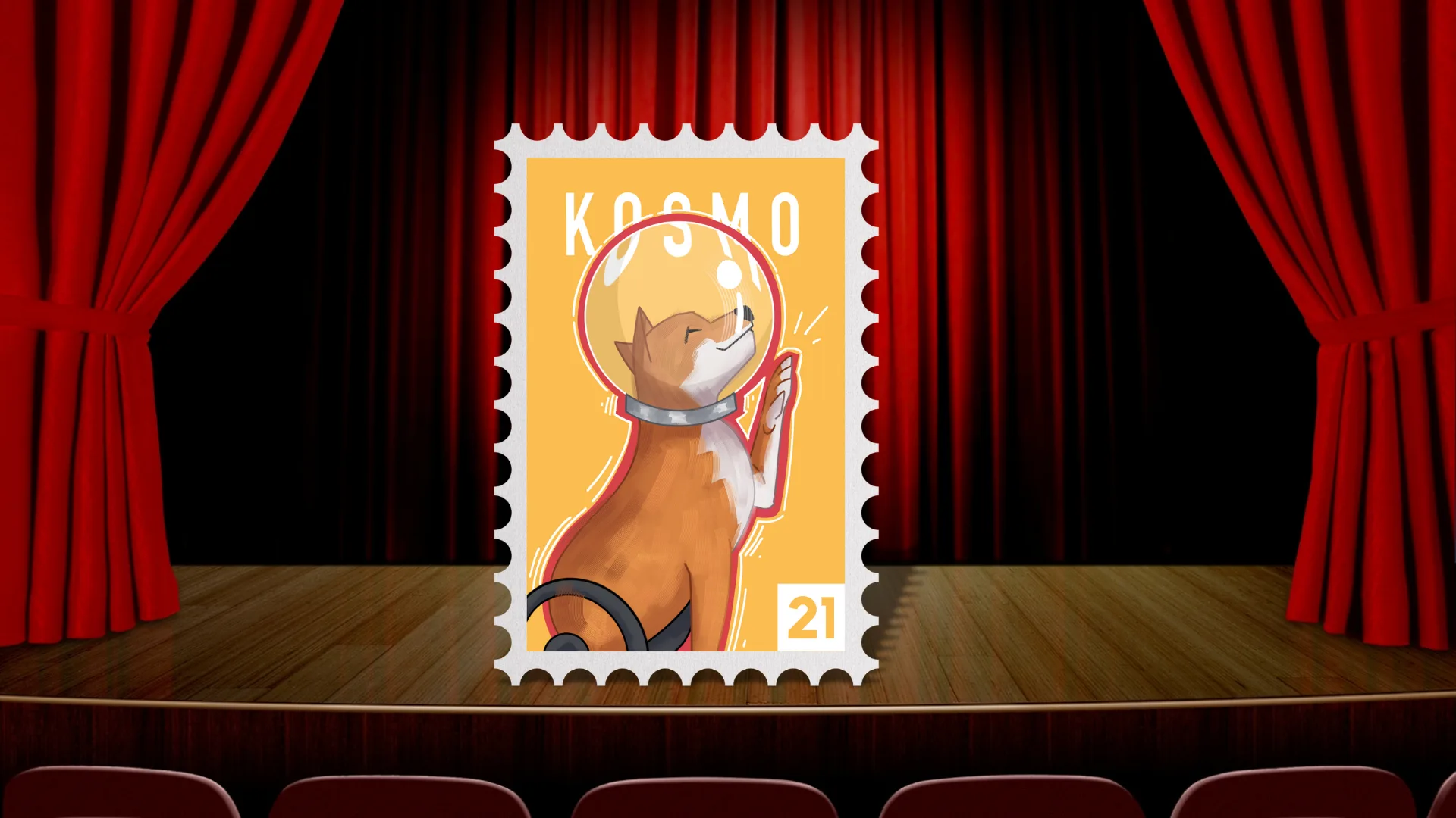 Kosmo by _airow : minted as a stamp