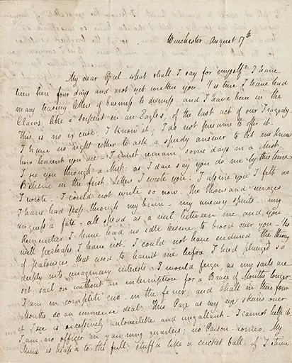 The Lettre as written by John Keats